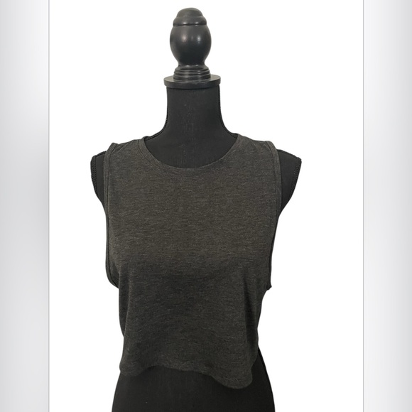 Balance Collection Women's Essential Tank Top Size M Charcoal Gray - Picture 2 of 7